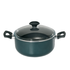Non-Stick Casserole / Stock Pot – Emerald Green Finish, Glass Lid